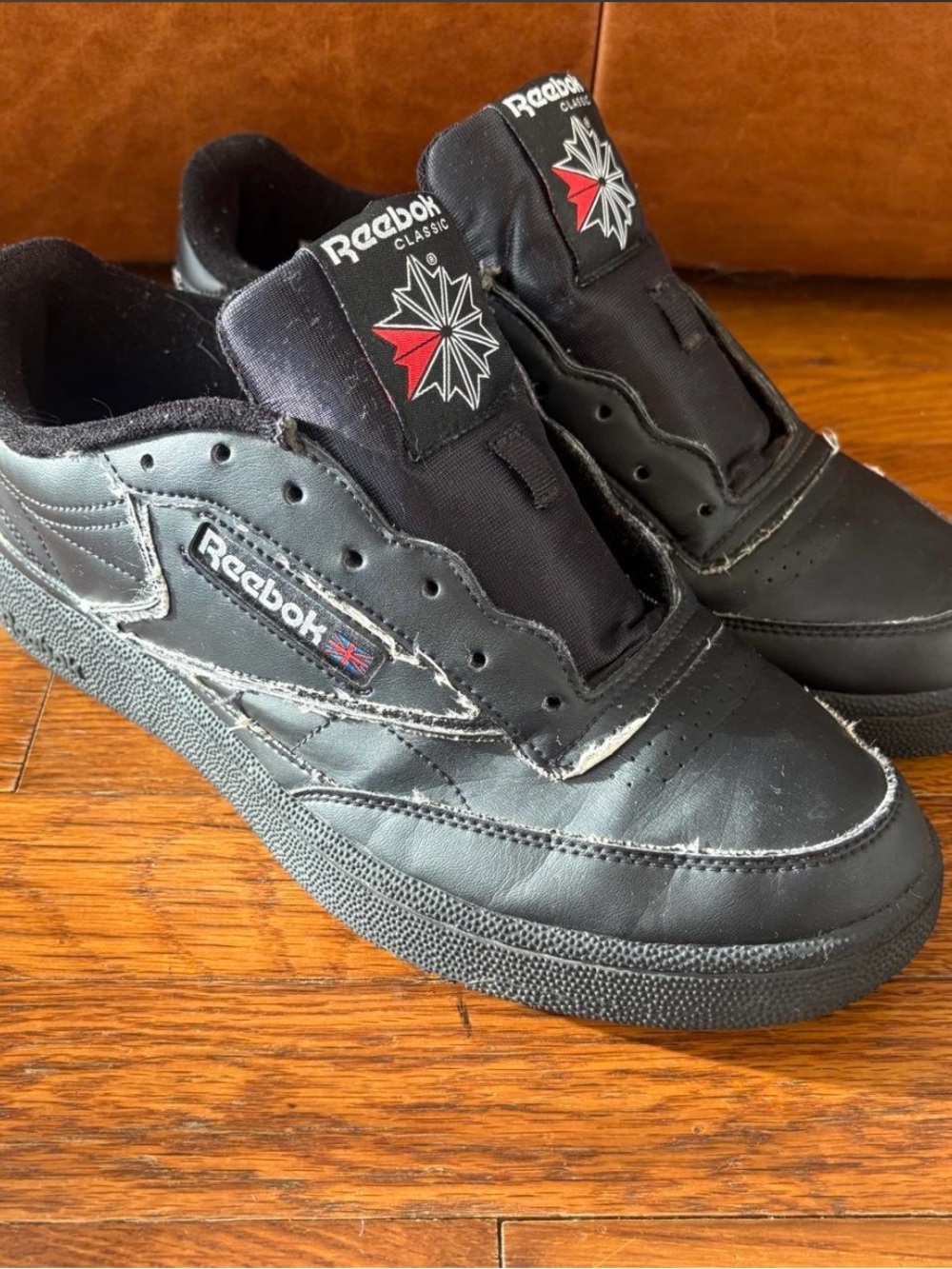 Reebok Black Club C 85 Size 10 US - Picture 3 of 7